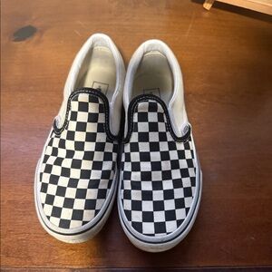 Kids Black and White Checkered Vans